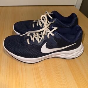 Nike Dark Blue Running shoes with White Laces